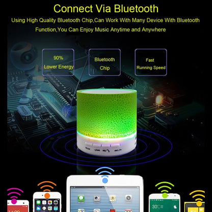A9 Mini Glare Crack Bluetooth Speaker with LED Light