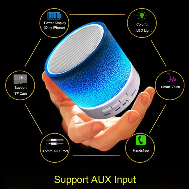 A9 Mini Glare Crack Bluetooth Speaker with LED Light