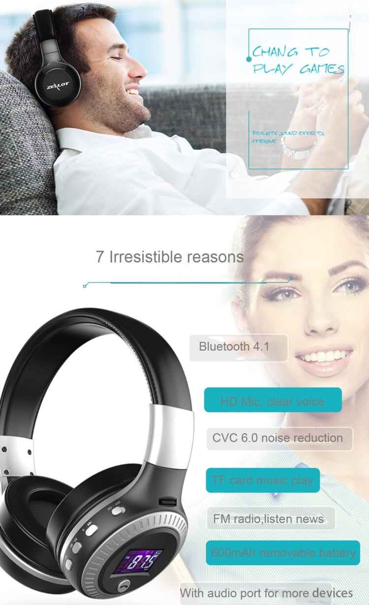 Zealot B19 Folding Headband Bluetooth Stereo Music Headset
