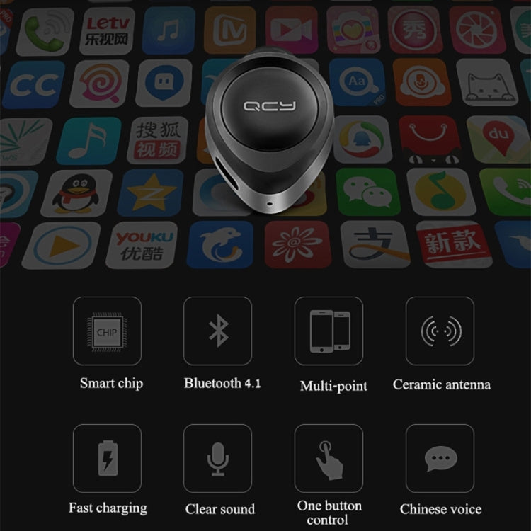 QCY J11 Car Bluetooth 4.1 Earphone with Mic
