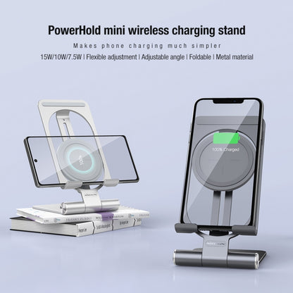 NILLKIN 2 in 1 15W PoweHold Mini Vertical Foldable Detachable Wireless Charger Mobile Phone Holder