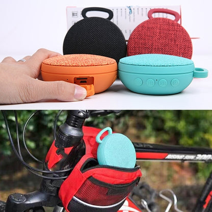 A01L Cloth Texture Round Portable Mini Bluetooth Speaker, Support Hands-free Call & TF Card������...