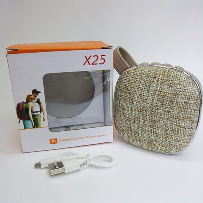X25new Cloth Texture Square Portable Mini Bluetooth Speaker, Support Hands-free Call & TF Card & ...