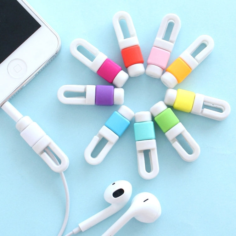100 PCS Earphone Headphone Wire Cable Line Protective Cover Winder Cord Wrap Organizer, Random Co...