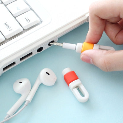 100 PCS Earphone Headphone Wire Cable Line Protective Cover Winder Cord Wrap Organizer, Random Co...