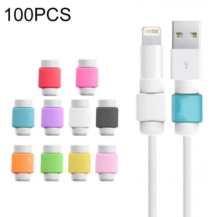 100 PCS Headphone Wire Data Cable Protection Cover Winder Cord Wrap Organizer, Random Color Deliv...
