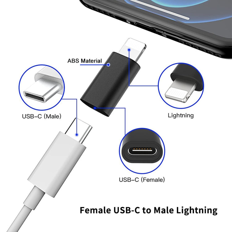ENKAY Hat-Prince HC-6 Mini ABS USB-C / Type-C 3.1 to 8 Pin Port Connector Adapter(White), Black��...