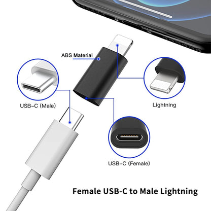 ENKAY Hat-Prince HC-6 Mini ABS USB-C / Type-C 3.1 to 8 Pin Port Connector Adapter(White), Black��...
