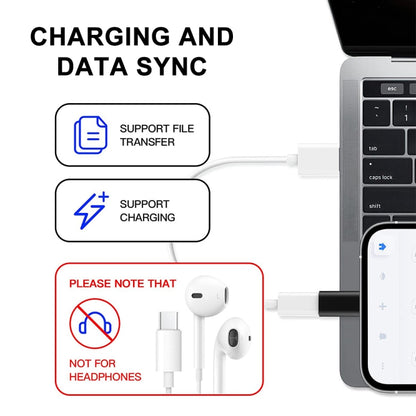 ENKAY Hat-Prince HC-6 Mini ABS USB-C / Type-C 3.1 to 8 Pin Port Connector Adapter(White), Black��...