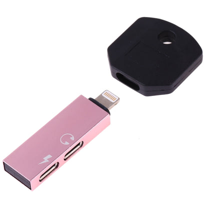 RC16 Dual 8 Pin Female to 8 Pin Male Key Shape Mini Portable Audio & Charge Adapter