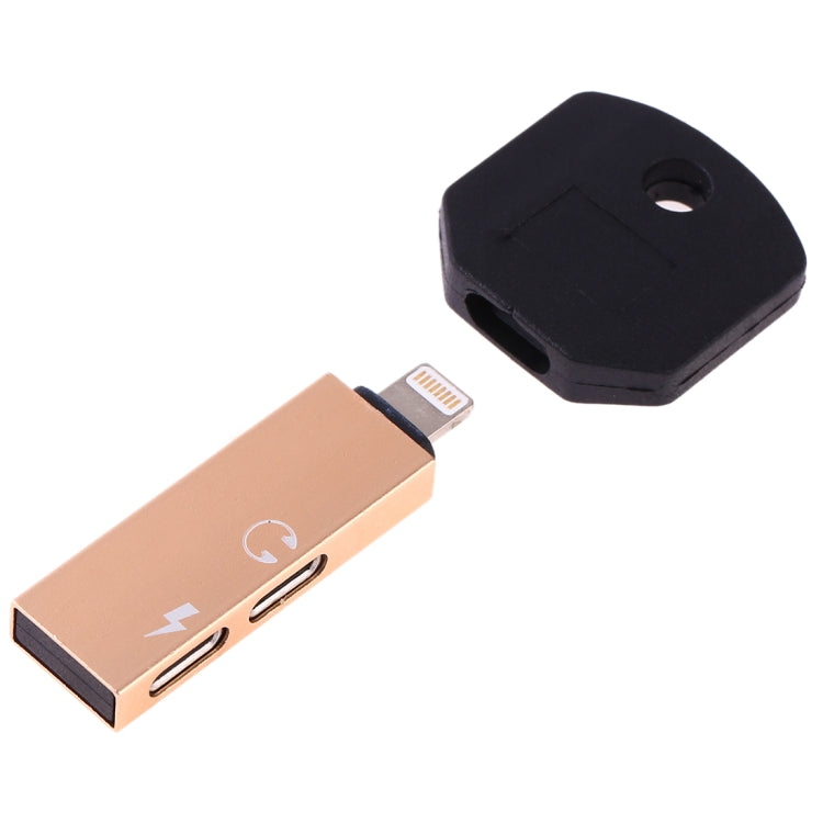 RC16 Dual 8 Pin Female to 8 Pin Male Key Shape Mini Portable Audio & Charge Adapter