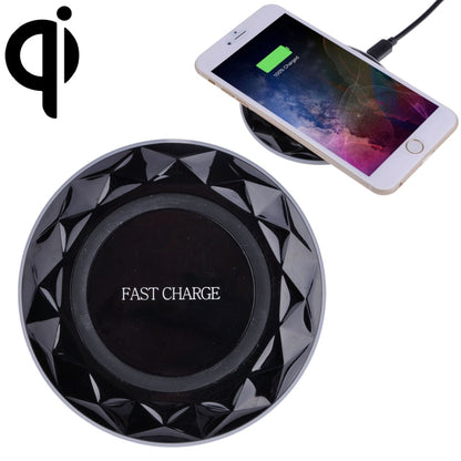 DC5V Input Diamond Qi Standard Fast Charging Wireless Charger, Cable Length: 1m, DC5V Black, DC5V
