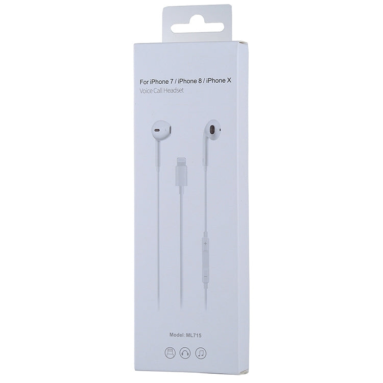 ML715 1.2m 8 Pin Port Wire Control Bluetooth Earphone, Support Music, Calls, Volume Control������...