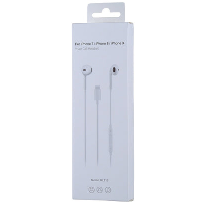 ML715 1.2m 8 Pin Port Wire Control Bluetooth Earphone, Support Music, Calls, Volume Control������...
