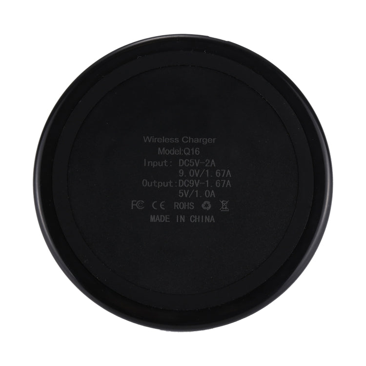DC 9V 1.67A / 5V 1A Universal Round Shape Qi Standard Fast Wireless Charger with Indicator Light�...