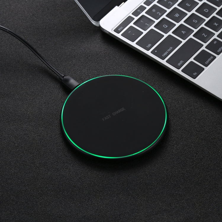 DC 9V 1.67A / 5V 1A Universal Round Shape Qi Standard Fast Wireless Charger with Indicator Light�...