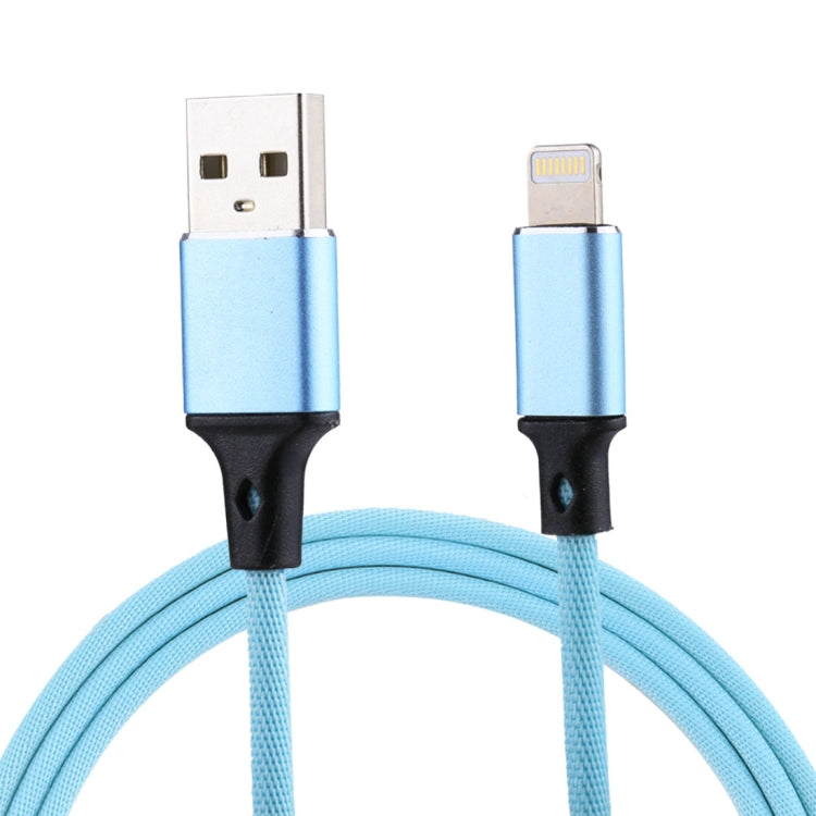 1m 2A USB to 8 Pin Nylon Weave Style Data Sync Charging Cable, 8 Pin Blue, 8 Pin Red, 8 Pin White...