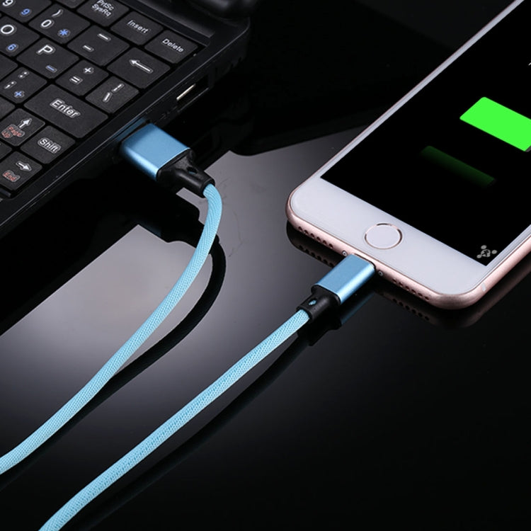 1m 2A USB to 8 Pin Nylon Weave Style Data Sync Charging Cable, 8 Pin Blue, 8 Pin Red, 8 Pin White...