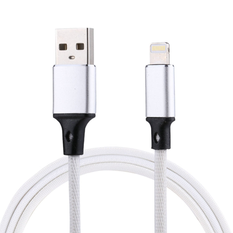 1m 2A USB to 8 Pin Nylon Weave Style Data Sync Charging Cable, 8 Pin Blue, 8 Pin Red, 8 Pin White...