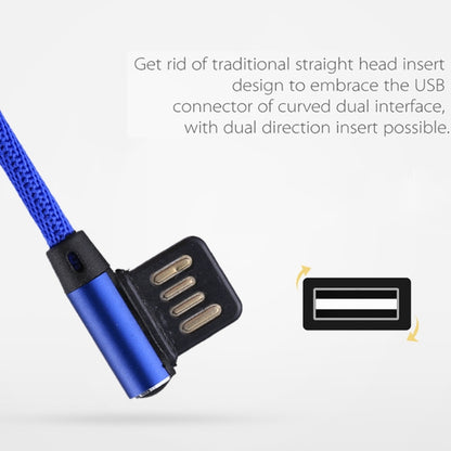 1m 2.4A Output USB to 8 Pin Double Elbow Design Nylon Weave Style Data Sync Charging Cable�������...