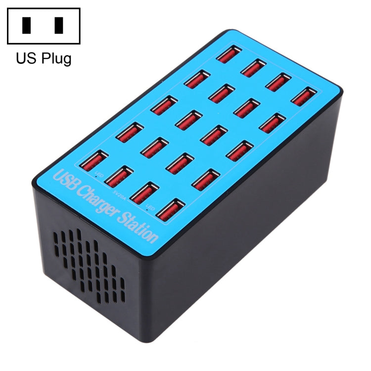 WLX-A5+ 100W 20 USB Ports Charger Station Smart Charger