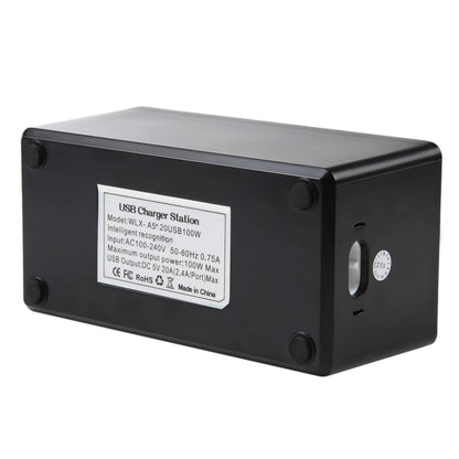 WLX-A5+ 100W 20 USB Ports Charger Station Smart Charger