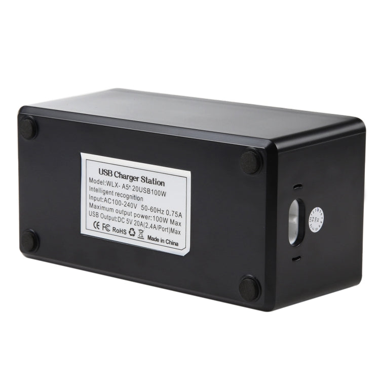 WLX-A5+ 100W 20 USB Ports Charger Station Smart Charger