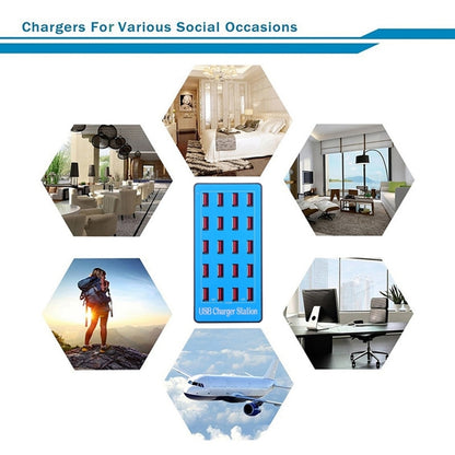 WLX-A5+ 100W 20 USB Ports Charger Station Smart Charger