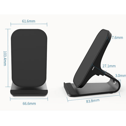 HAMTOD M5 15W Intelligent Dual Coil Design Qi Standard Holder Wireless Charger with Indicator Lig...