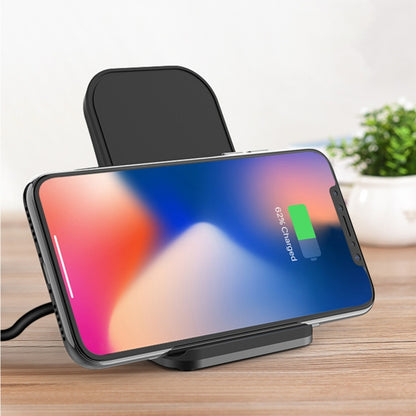 HAMTOD M5 15W Intelligent Dual Coil Design Qi Standard Holder Wireless Charger with Indicator Lig...
