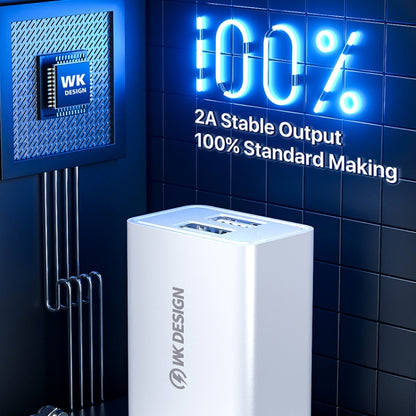 WK WP-U118 10W Single USB Port Travel Charger Power Adapter, EU Plug, WP-U118 EU Plug