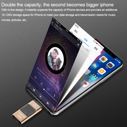 128GB USB 3.0 + 8 Pin + Mirco USB Android iPhone Computer Dual-use Metal Flash Drive