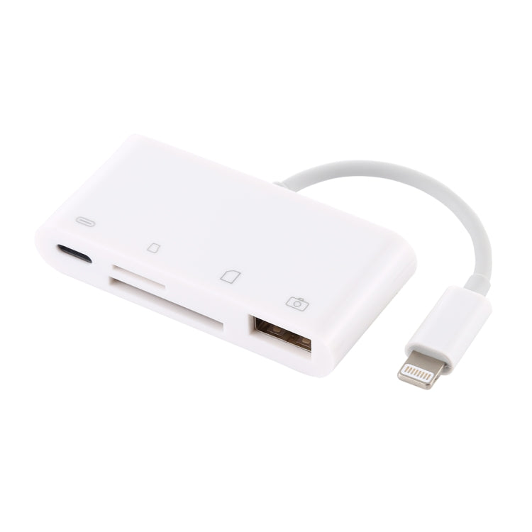 NK-108L 8 Pin to USB + TF Card + SD Card Camera Reader Adapter, Compatible with IOS 9.1 and Above...