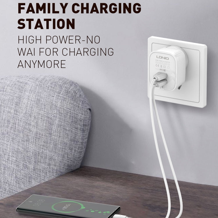 LDNIO A201 2.4A Dual USB Charging Head Travel Direct Charge Mobile Phone Adapter Charger With Mic...
