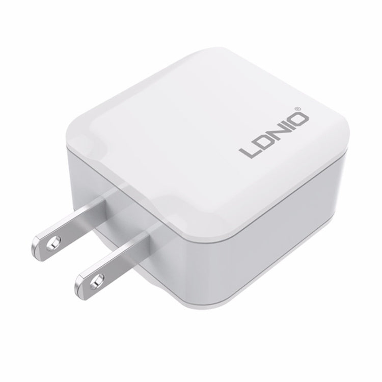 LDNIO A2201 2.4A Dual USB Charging Head Travel Direct Charge Mobile Phone Adapter Charger With 8 ...