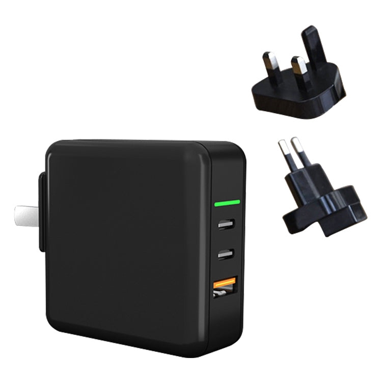 GaN Portable Travel Charger with UK & US & EU Plug Set