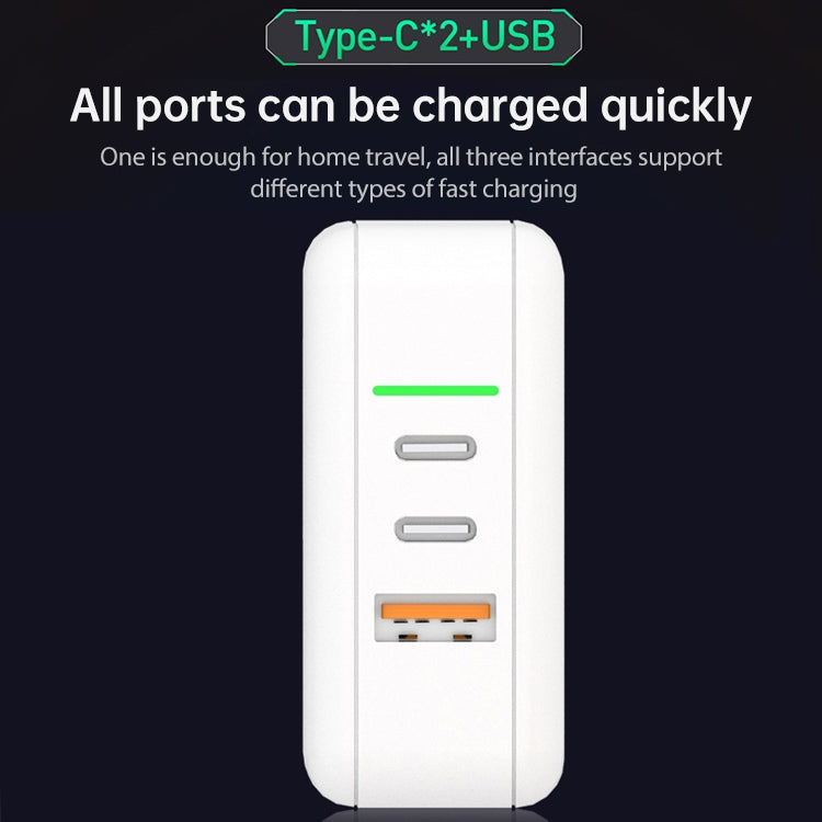 GaN Portable Travel Charger with UK & US & EU Plug Set