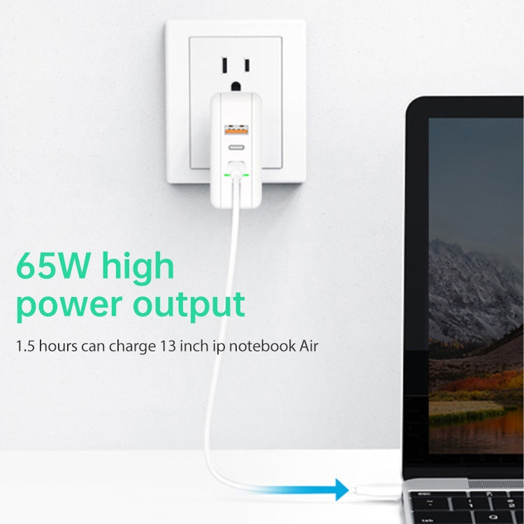 GaN Portable Travel Charger with UK & US & EU Plug Set