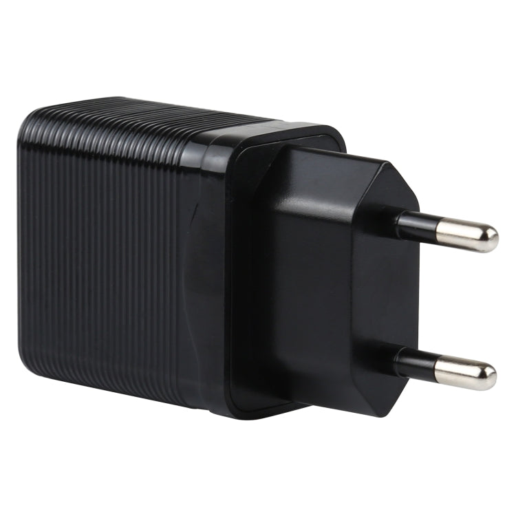LZ-728 2 in 1 18W QC 3.0 USB Interface Travel Charger + USB to 8 Pin Data Cable Set, EU Plug, Cab...