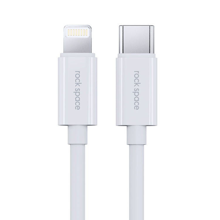 ROCK Space Z19 PD  20W 3A USB-C / Type-C to 8 Pin Fast Charging TPE Data Cable, Cable Length: 1m�...