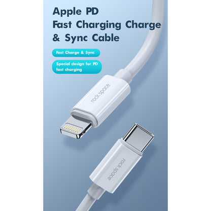 ROCK Space Z19 PD  20W 3A USB-C / Type-C to 8 Pin Fast Charging TPE Data Cable, Cable Length: 1m�...