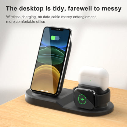 OJD-45 3 in 1 QI 10W Multi-function Wireless Charger for Mobile Phones & Watches & AirPods 2