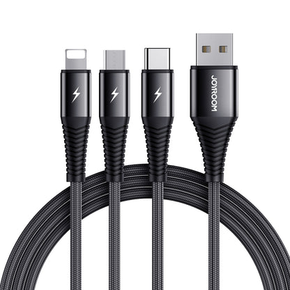 3 In 1 8 Pin + Micro USB + Type-C / USB-C Charging Cable