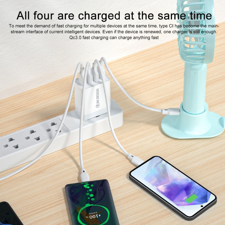 WK WP-U125 Youpin Series 18W QC3.0 4 USB Ports Fast Travel Charger, CN Plug / US Plug������������...