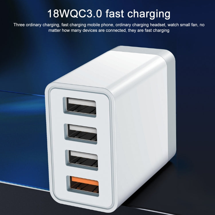 WK WP-U125 Youpin Series 18W QC3.0 4 USB Ports Fast Travel Charger, CN Plug / US Plug������������...