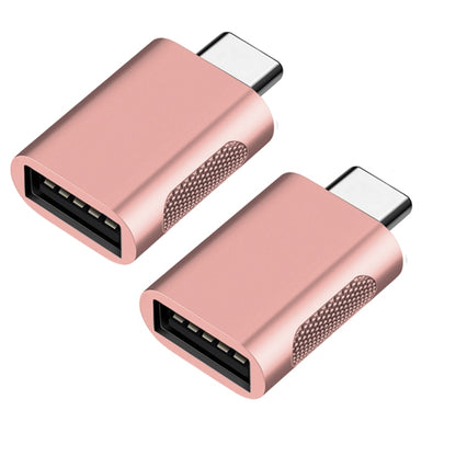 2 PCS SBT-158 USB-C / Type-C Male to USB 3.0 Female Zinc Alloy Adapter, SBT-158 Black, SBT-158 Go...