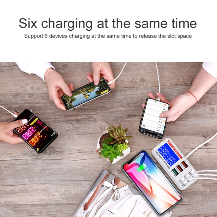 WLX-896+ 6 In 1 Multi-function Smart Digital Display USB Charger, WLX-896+(AU Plug)��������������...
