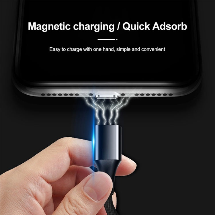 M11 3 in 1 5A USB to 8 Pin + Micro USB + USB-C / Type-C Nylon Braided Magnetic Data Cable, Cable ...