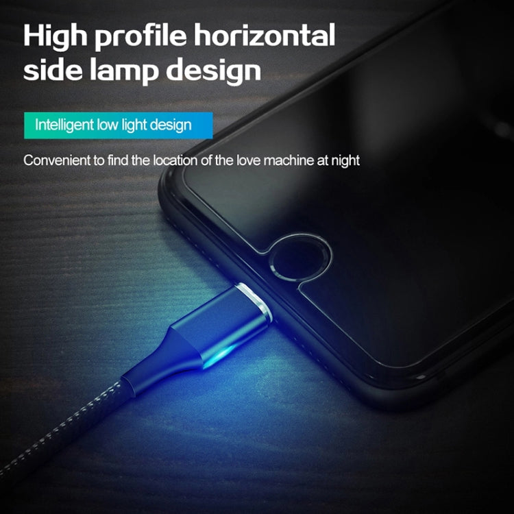 M11 3 in 1 5A USB to 8 Pin + Micro USB + USB-C / Type-C Nylon Braided Magnetic Data Cable, Cable ...