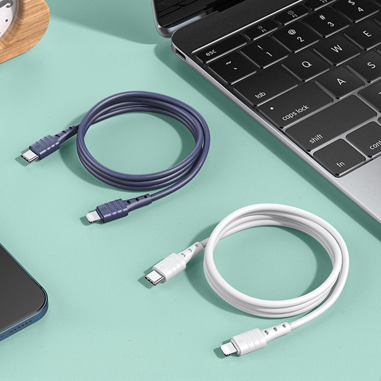 REMAX RC-068i PD 20W Type-C / USB-C to 8 Pin High Elastic TPE Fast Charging Data Cable, Length: 1...